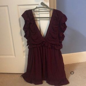 Sugar Rush Ruffle-burgundy-medium